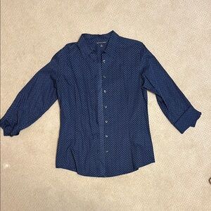Brooks Brothers Women’s Blue Patterned Shirt Size 8